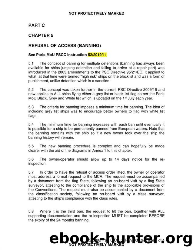 Chapter 5 - Refusal of Access (Banning) (Rev. 0319) by Redistributed by Regs4ships Ltd
