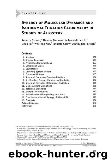 Chapter 5 - Synergy of Molecular Dynamics and Isothermal Titration Calorimetry in Studies of Allostery by unknow