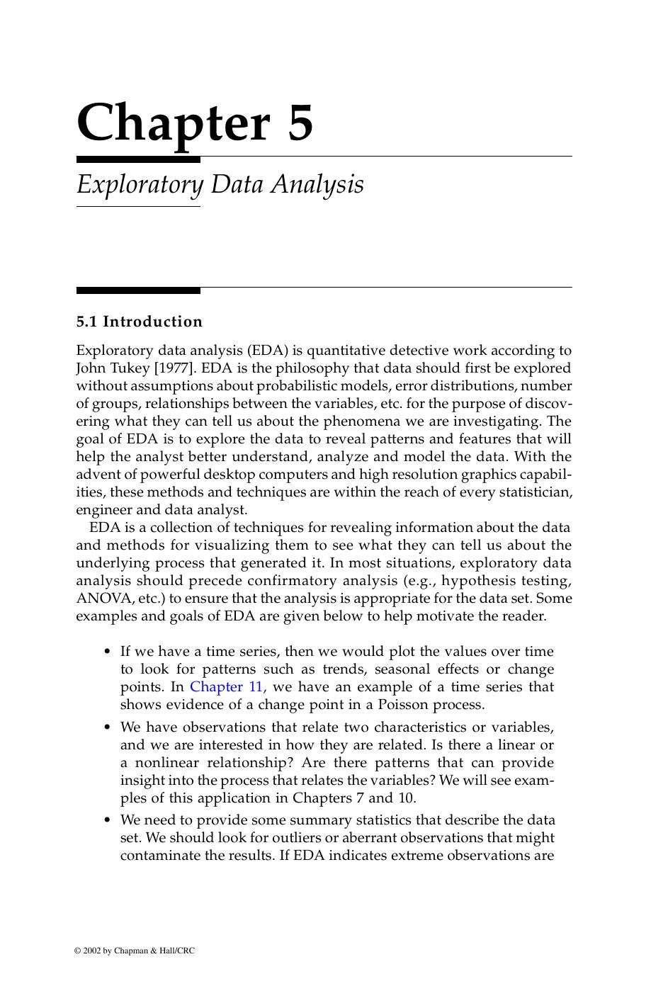 Chapter 5: Exploratory Data Analysis by Wendy L. Martinez and Angel R. Martinez