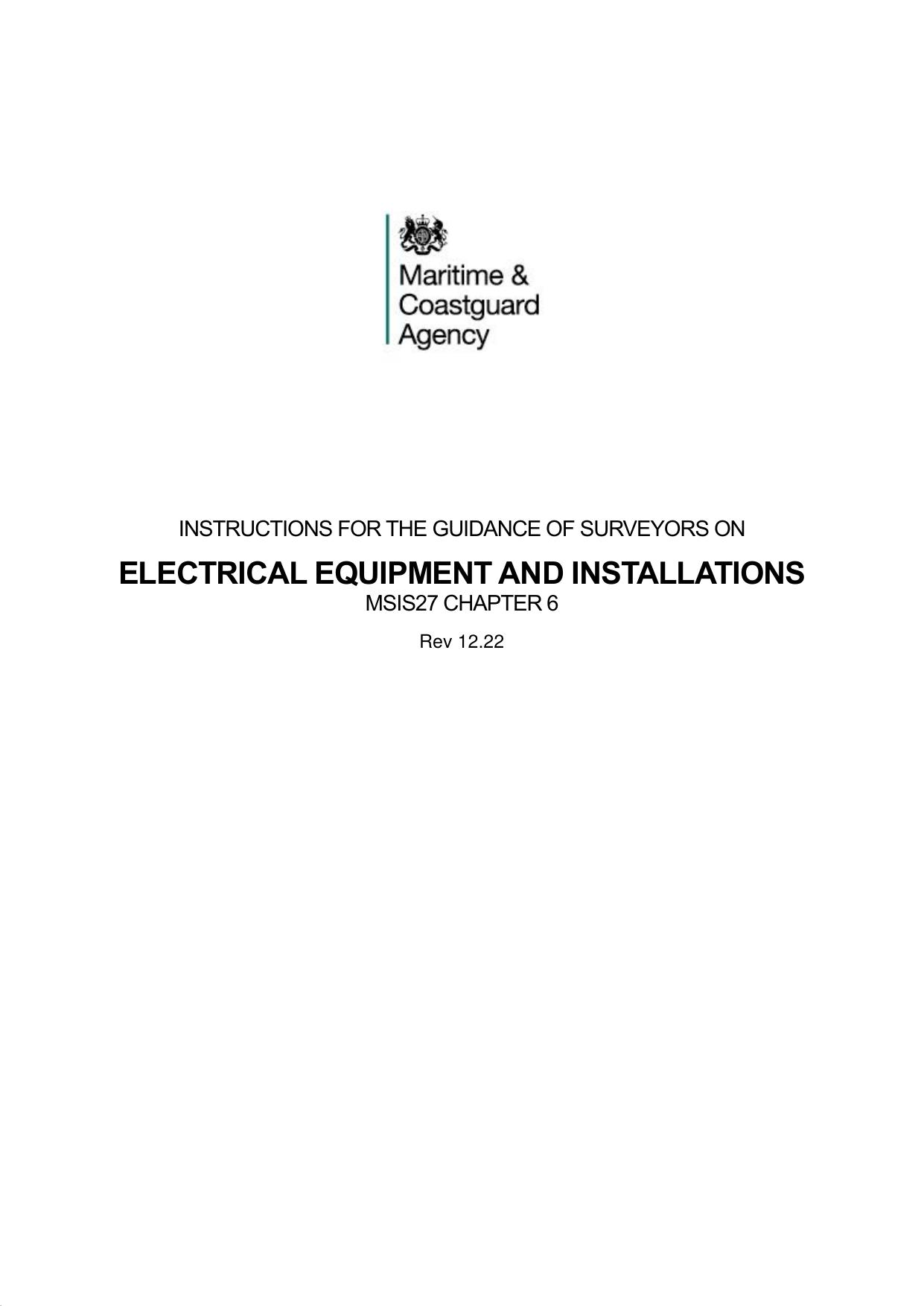 Chapter 6 - Electrical Equipment and Installations (Rev. 1222) by Chris Skeats