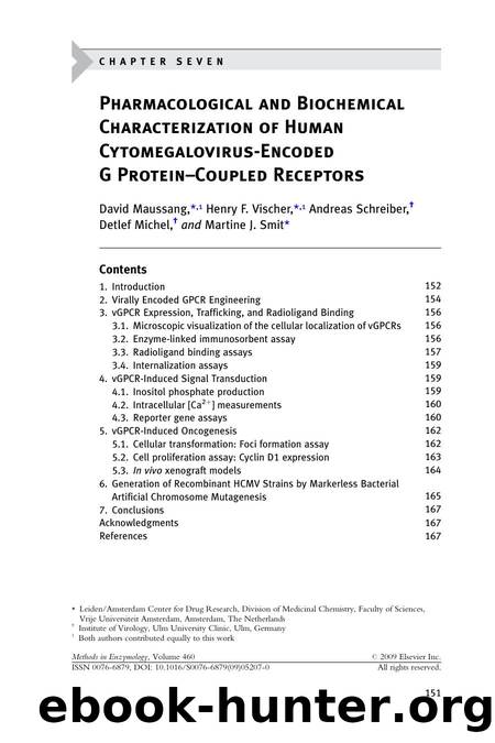 Chapter 7 - Pharmacological and Biochemical Characterization of Human Cytomegalovirus-Encoded G Protein-Coupled Receptors by David Maussang; Henry F. Vischer; Andreas Schreiber; Detlef Michel; Martine J. Smit