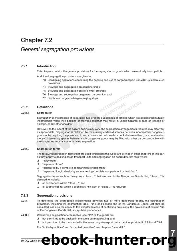 Chapter 7.2 - General Segregation Provisions by Redistributed by Regs4ships Ltd