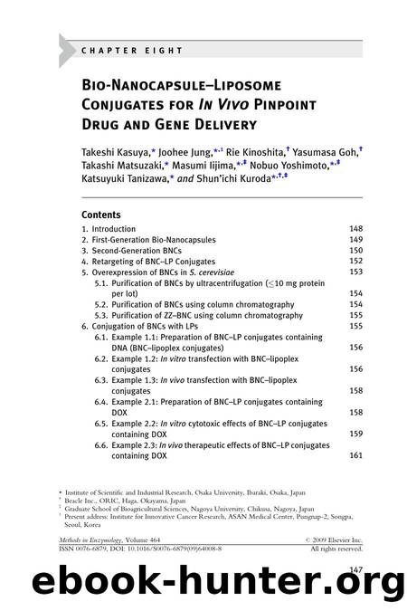 Chapter 8 - Bio-Nanocapsule-Liposome Conjugates for In Vivo Pinpoint Drug and Gene Delivery by unknow