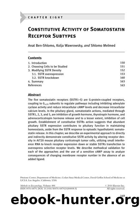 Chapter 8 - Constitutive Activity of Somatostatin Receptor Subtypes by Anat Ben-Shlomo & Kolja Wawrowsky & Shlomo Melmed