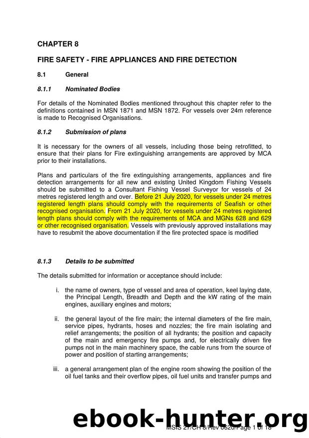 Chapter 8 - Fire Appliances and Fire Detection (Rev. 0620) by jphippar