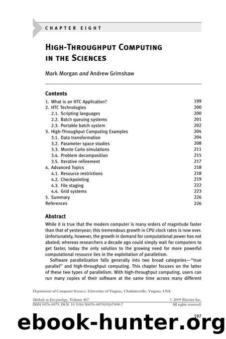 Chapter 8 - High-Throughput Computing in the Sciences by Mark Morgan; Andrew Grimshaw
