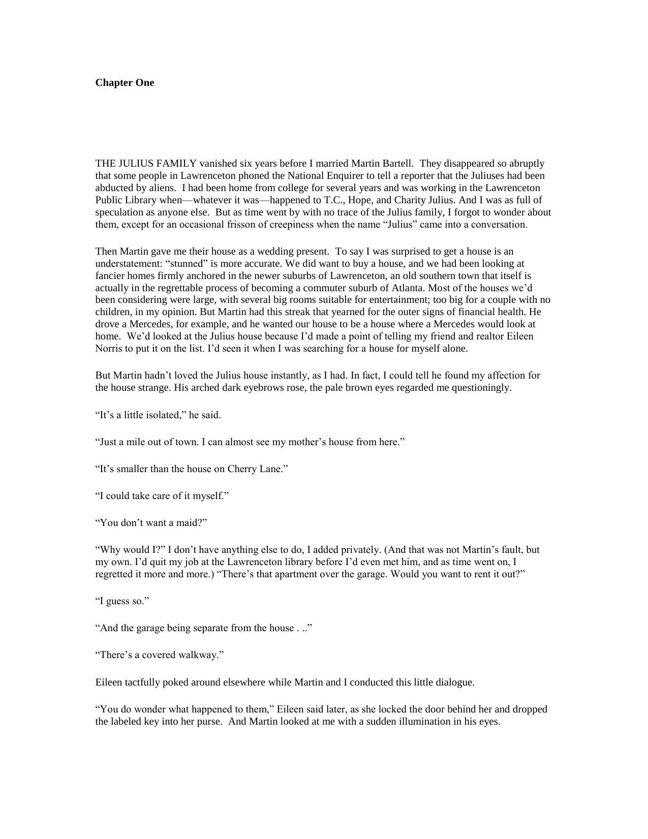 Chapter One by Julia