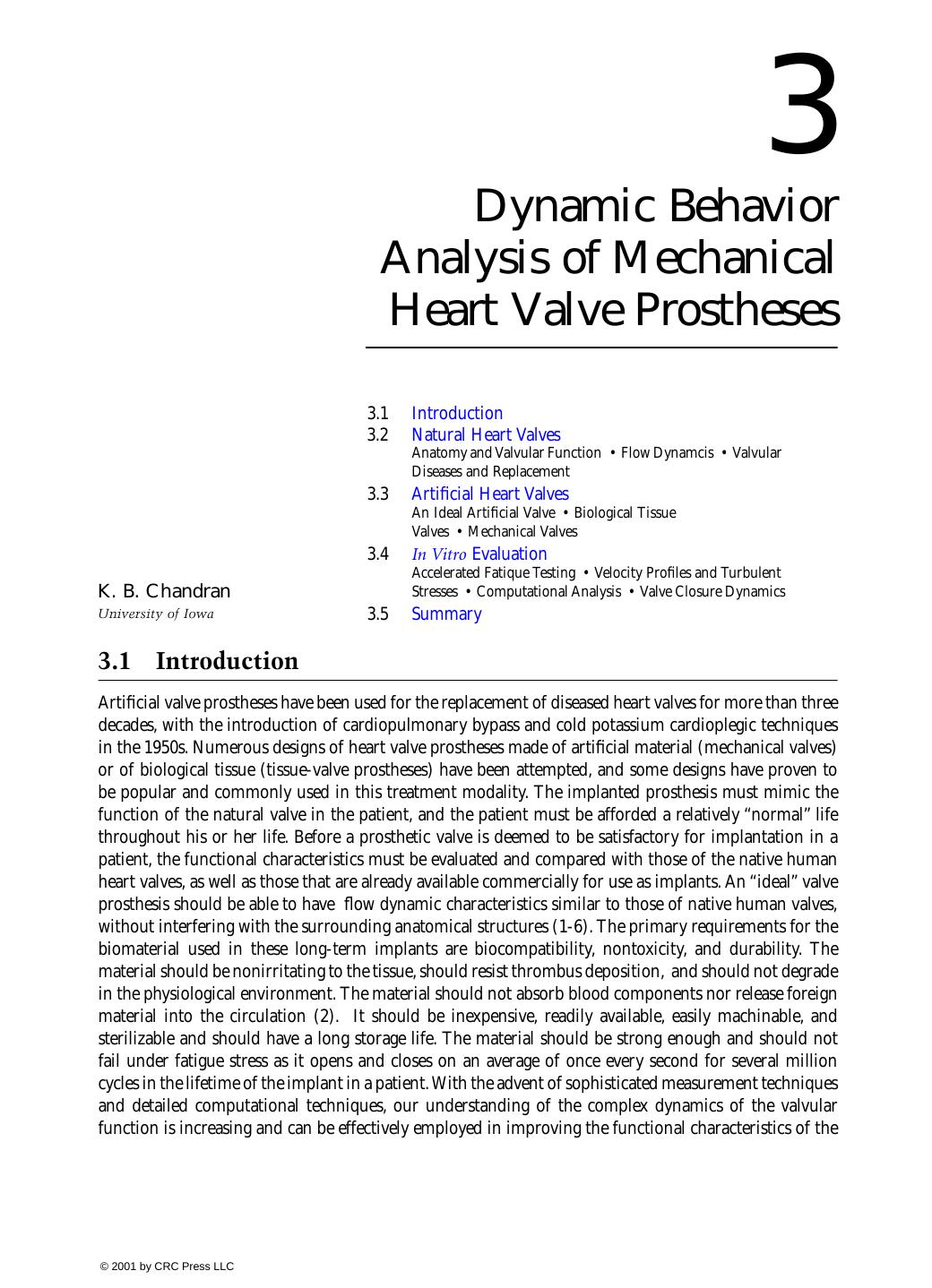 Chapter-03 Dynamic Behavior Analysis of Mechanical Heart Valve Prostheses by K. B. Chandran