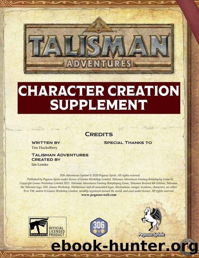 Character Creation Supplement by Unknown