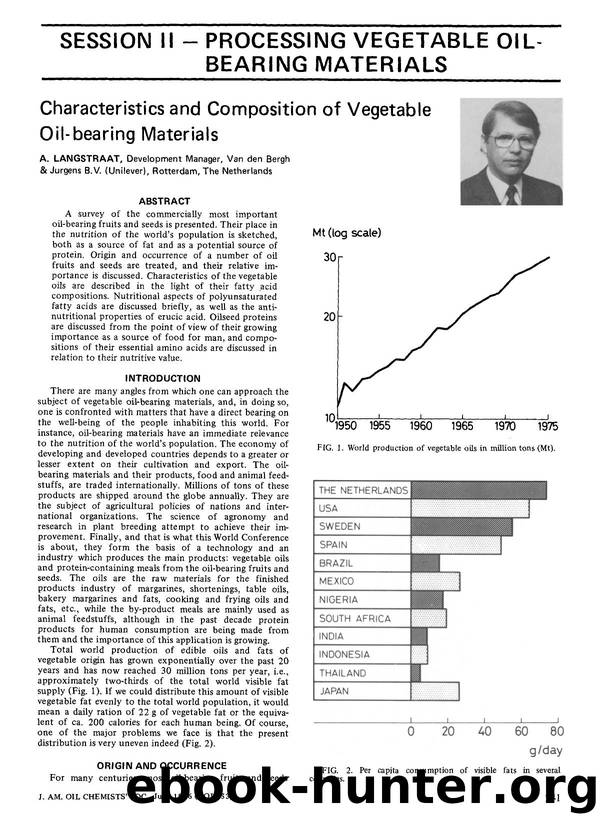 Characteristics and composition of vegetable oil-bearing materials by Unknown