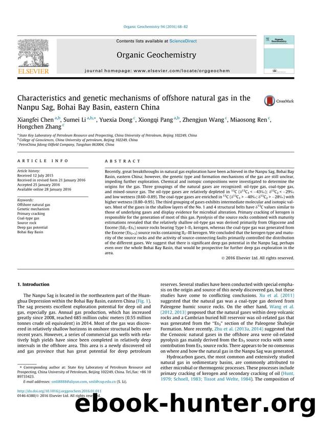 Characteristics and genetic mechanisms of offshore natural gas in the Nanpu Sag, Bohai Bay Basin, eastern China by unknow