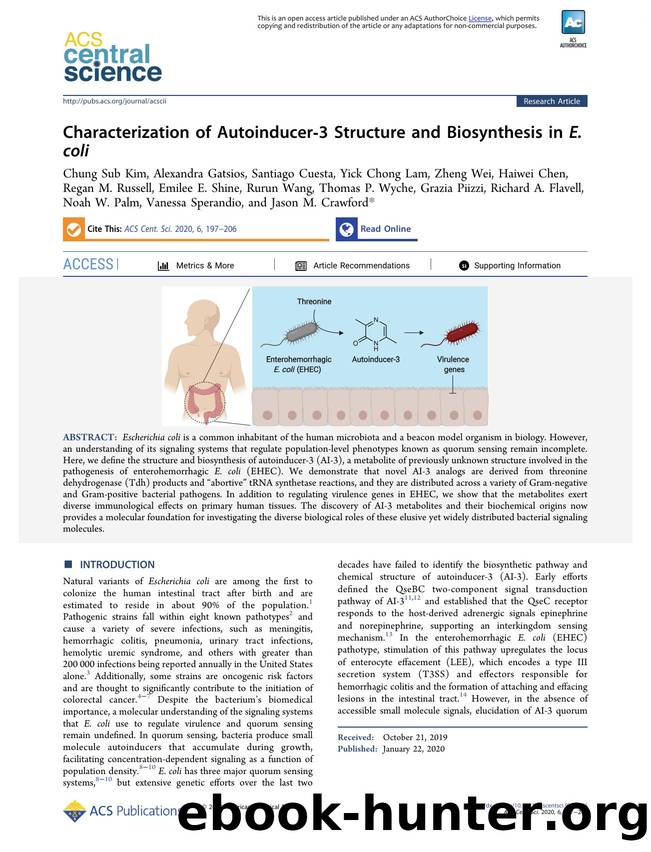 Characterization of Autoinducerâ3 Structure and Biosynthesis in E. coli by unknow