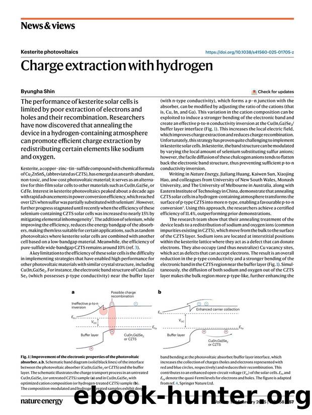 Charge extraction with hydrogen by Byungha Shin