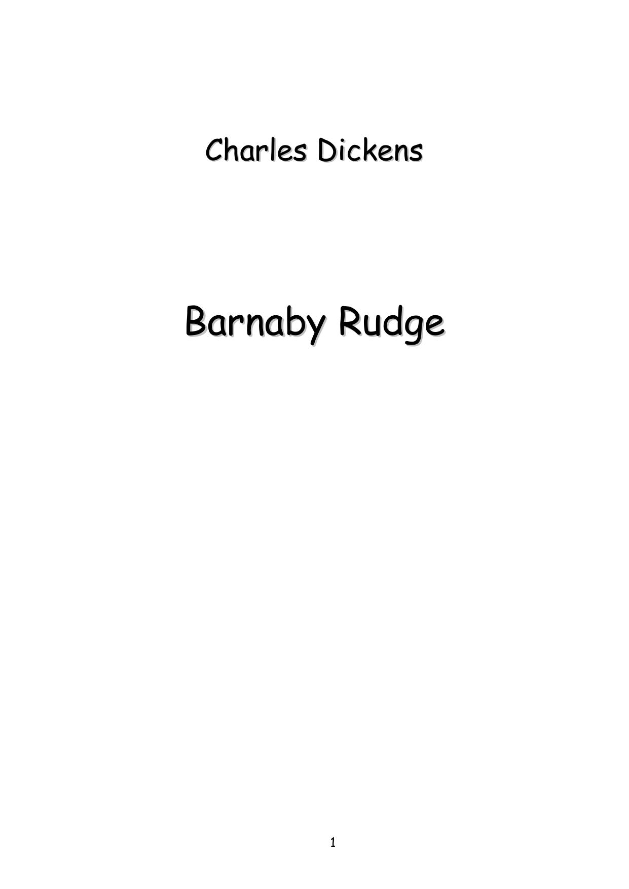 Charles Dickens by Barnaby Rudge