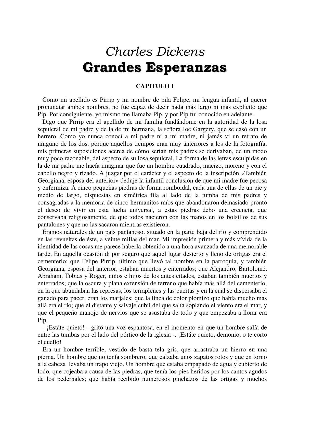 Charles Dickens by Grandes esperanzas