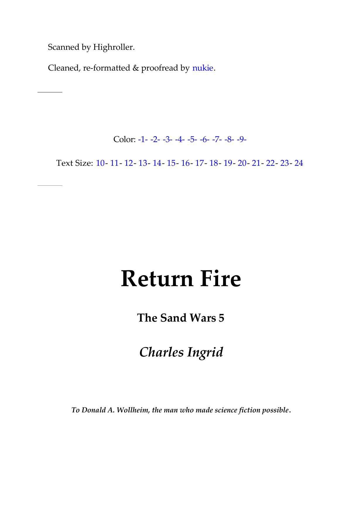 Charles Ingrid - The Sand Wars 05 by Return Fire
