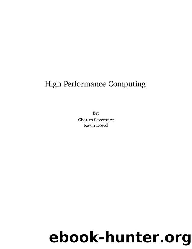 Charles Severance, Kevin Dowd by High Performance Computing