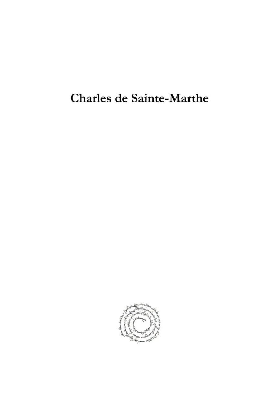 Charles de Sainte-Marthe: 1512-1555 by Caroline Ruutz-Rees