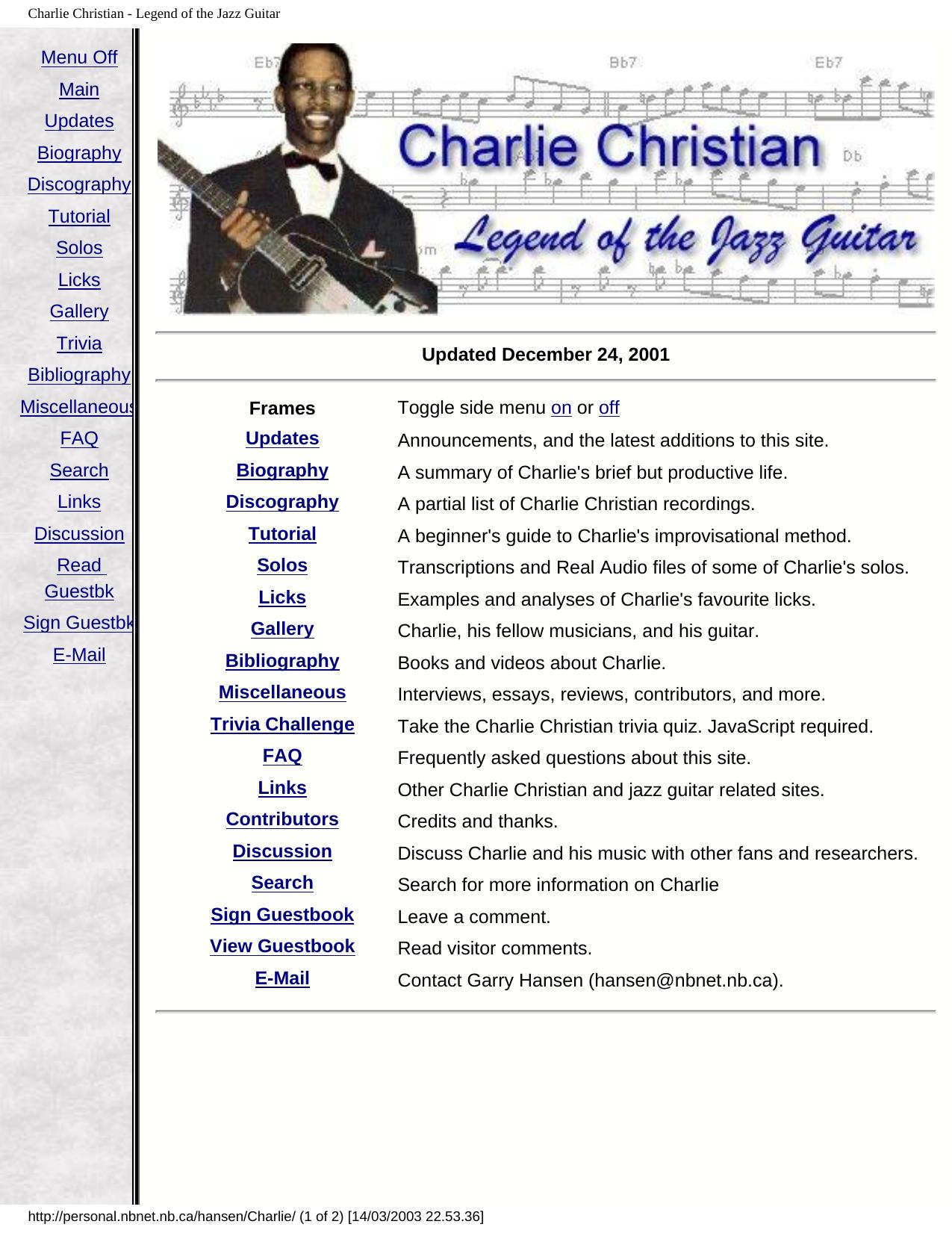 Charlie Christian - Legend of the Jazz Guitar by Legend Of The Jazz Guitar