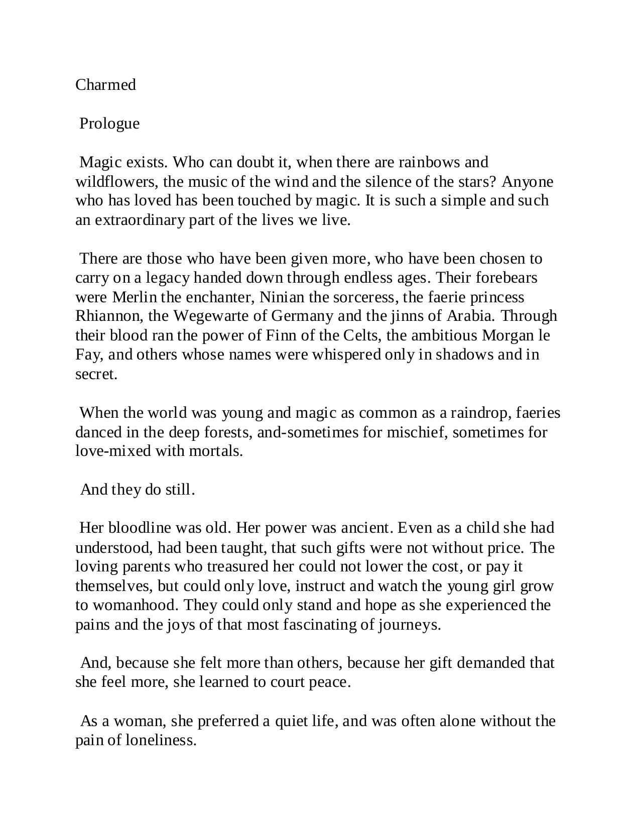 Charmed by Nora Roberts by ahoffman