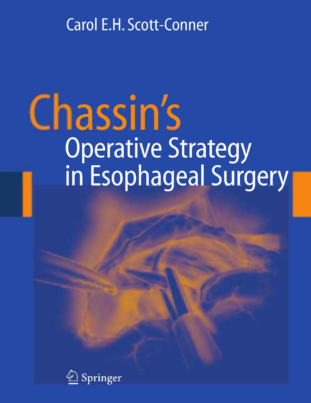 Chassinâs Operative Strategy in Esophageal Surgery by Thomas H. Gouge (auth.) Carol E. H. Scott-Conner MD PhD MA (eds.)