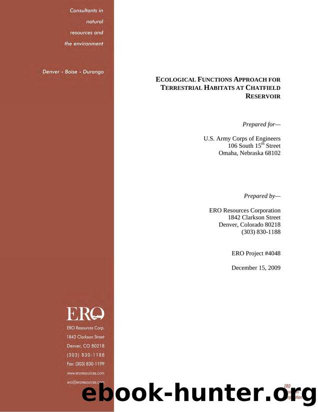 Chatfield Ecological Functions Approach by rbeane