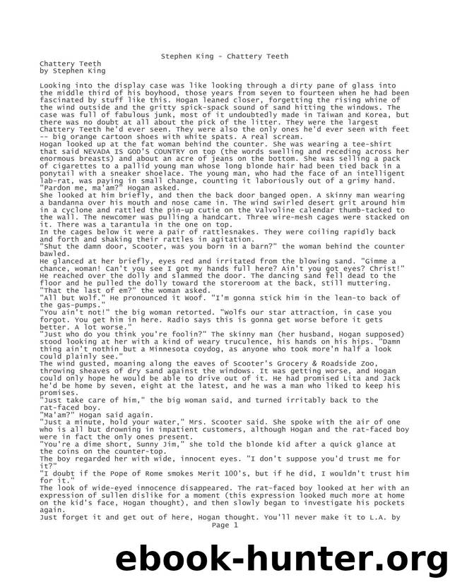 Chattery Teeth by King Stephen