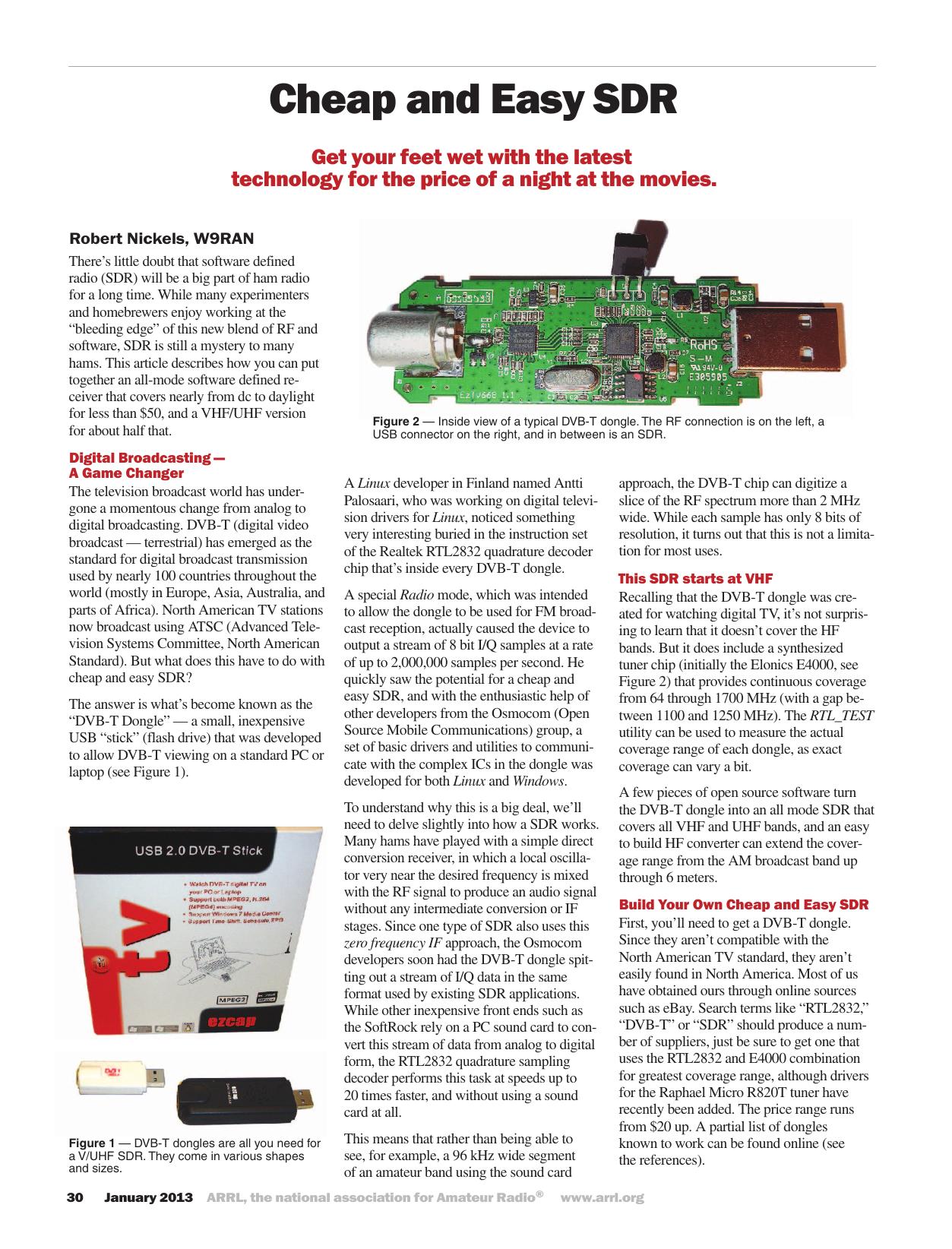 Cheap and Easy SDR by W9RAN