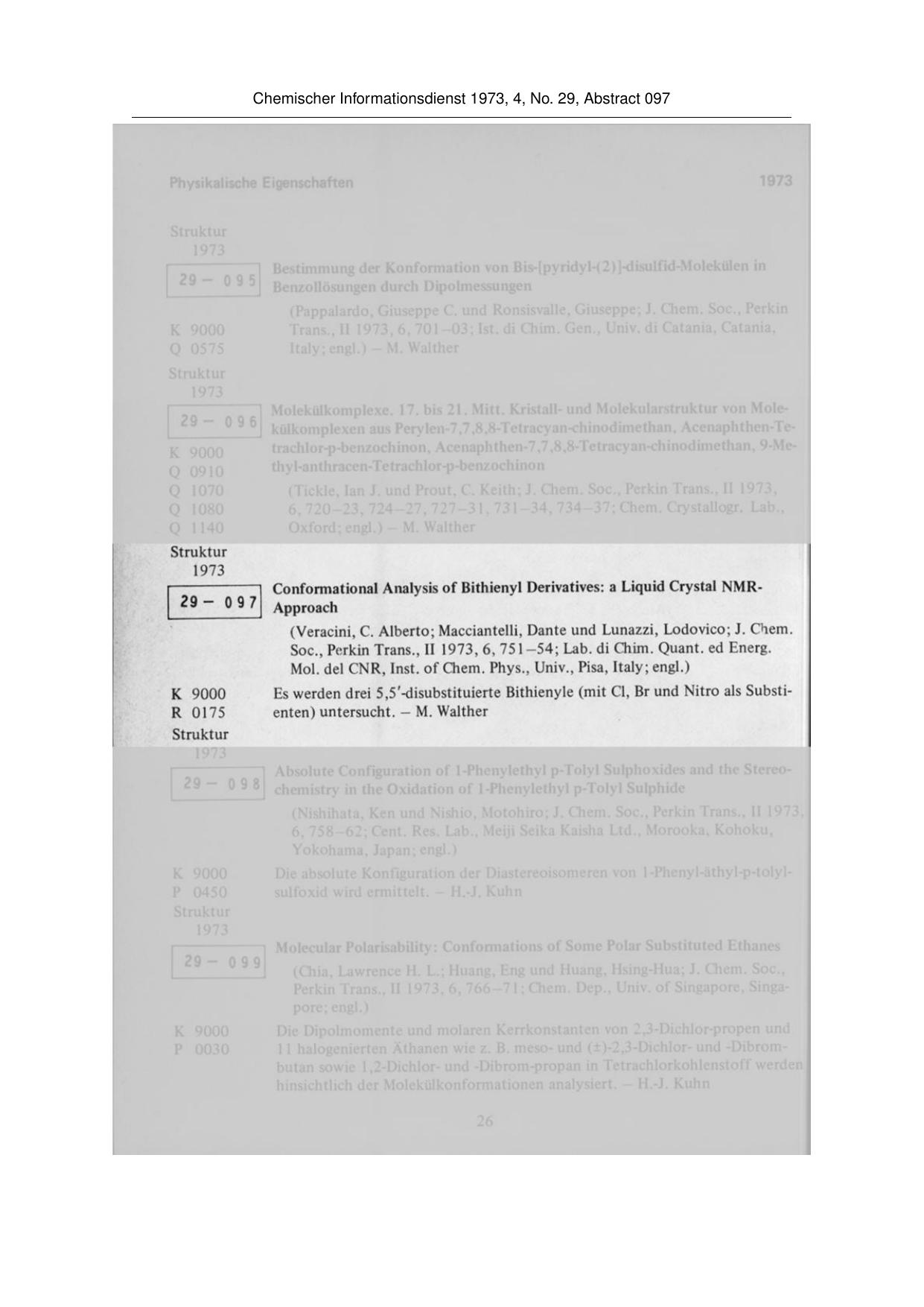 ChemInform Abstract: CONFORMATIONAL ANALYSIS OF BITHIENYL DERIVATIVES, A LIQUID CRYSTAL NMRâAPPROACH by VERACINI C. ALBERTO