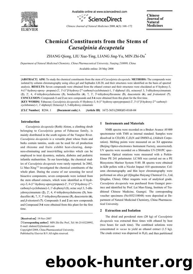 Chemical Constituents from the Stems of Caesalpinia decapetala by ZHANG; Qiong LIU; Xue-Ting LIANG; Jing-Yu MIN