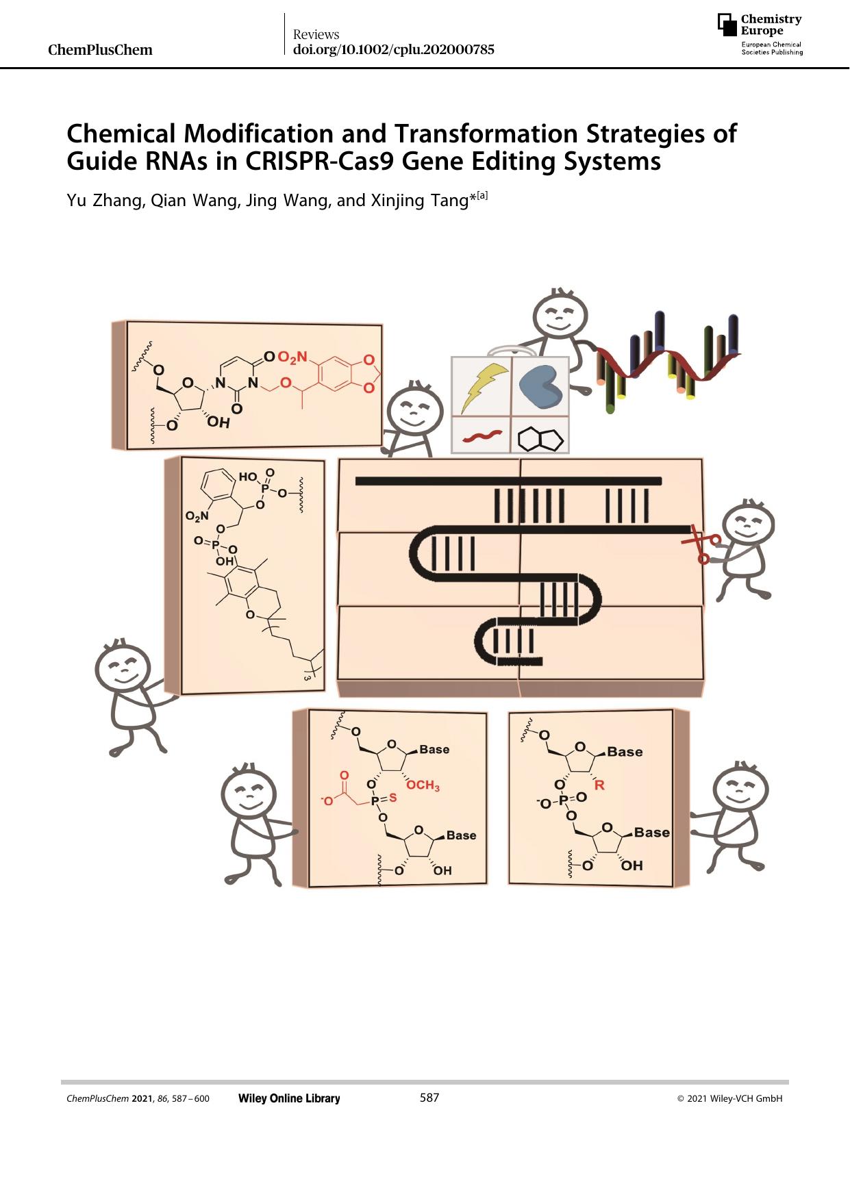 Chemical Modification and Transformation Strategies of Guide RNAs in CRISPRâCas9 Gene Editing Systems by Unknown