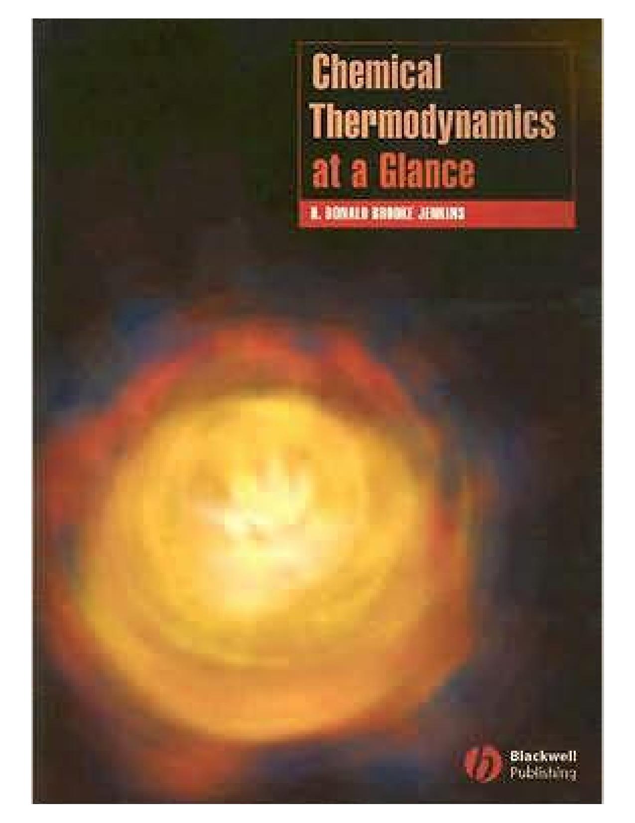 Chemical Thermodynamics at a Glance by H. Donald Brooke Jenkins