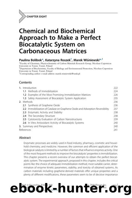 Chemical and Biochemical Approach to Make a Perfect Biocatalytic System on Carbonaceous Matrices by Paulina Bolibok & Katarzyna Roszek & Marek Wisniewski