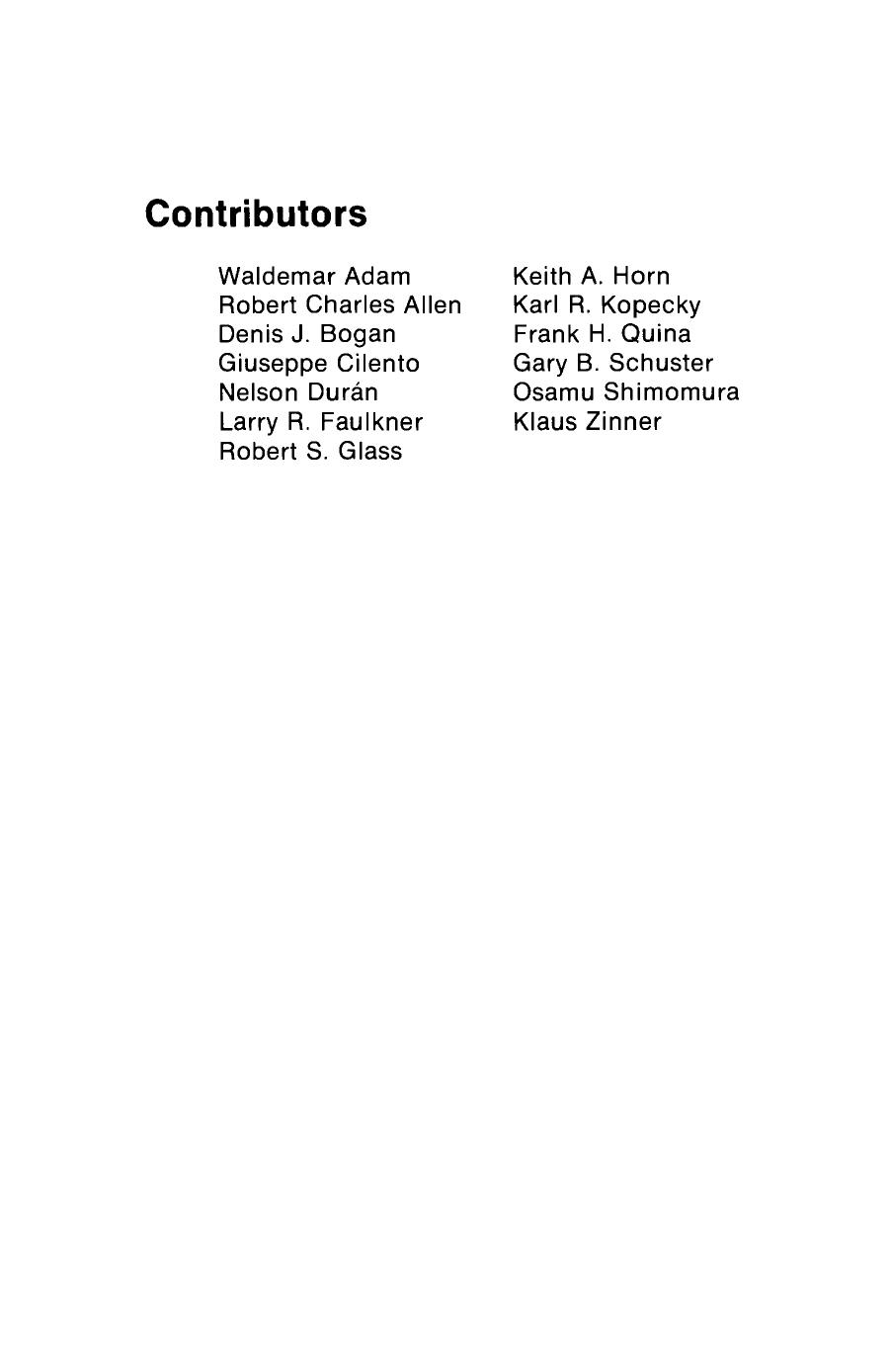 Chemical and Biological Generation of Excited States by Waldermar Adam (Eds.)