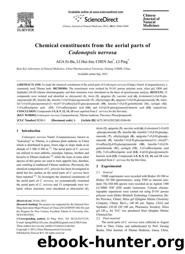 Chemical constituents from the aerial parts of Codonopsis nervosa by Er-Bu AGA & Hui-Jun LI & Jun CHEN & Ping LI