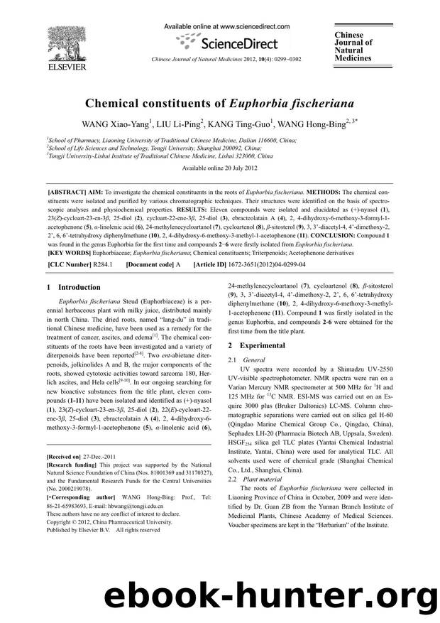 Chemical constituents of Euphorbia fischeriana by Xiao-Yang WANG & Li-Ping LIU & Ting-Guo KANG & Hong-Bing WANG