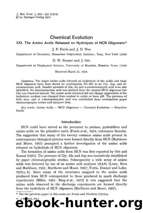 Chemical evolution by Unknown