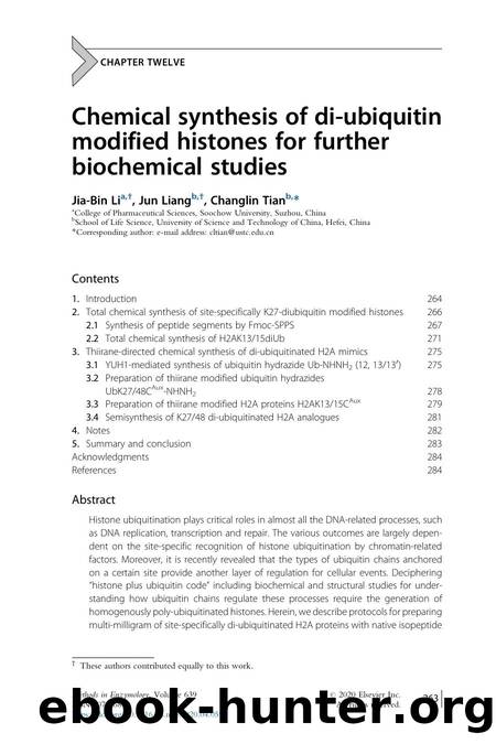 Chemical synthesis of di-ubiquitin modified histones for further biochemical studies by Jia-Bin Li & Jun Liang & Changlin Tian