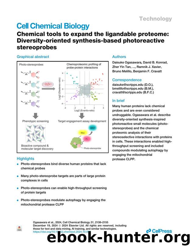 Chemical tools to expand the ligandable proteome: Diversity-oriented synthesis-based photoreactive stereoprobes by unknow