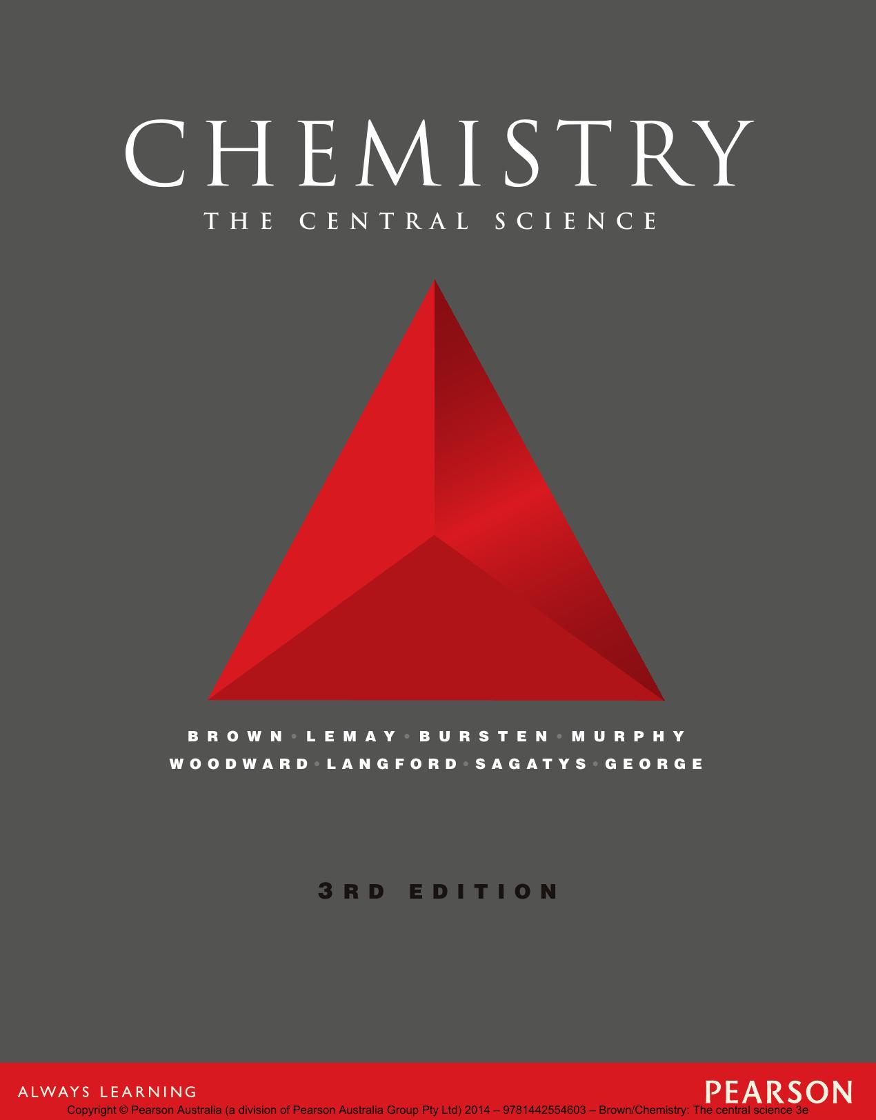 Chemistry The Central Science 3rd Edition by Theodore Brown by unknow