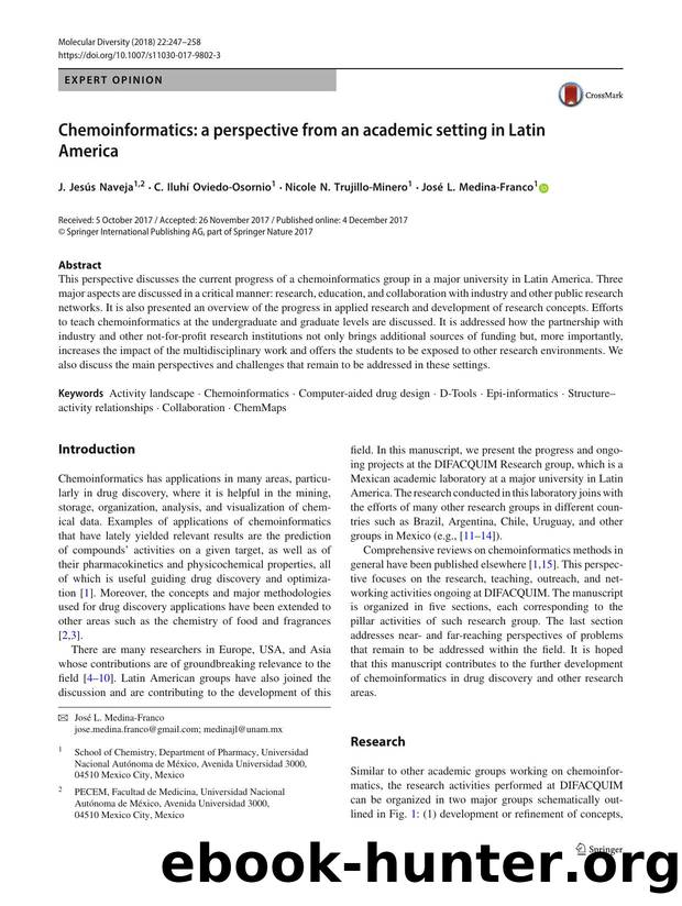 Chemoinformatics: a perspective from an academic setting in Latin America by J. Jesús Naveja & C. Iluhí Oviedo-Osornio & Nicole N. Trujillo-Minero & José L. Medina-Franco