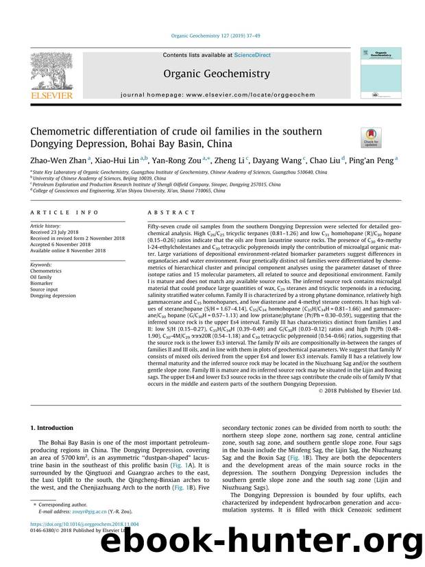 Chemometric differentiation of crude oil families in the southern Dongying Depression, Bohai Bay Basin, China by Zhao-Wen Zhan & Xiao-Hui Lin & Yan-Rong Zou & Zheng Li & Dayang Wang & Chao Liu & Ping'an Peng