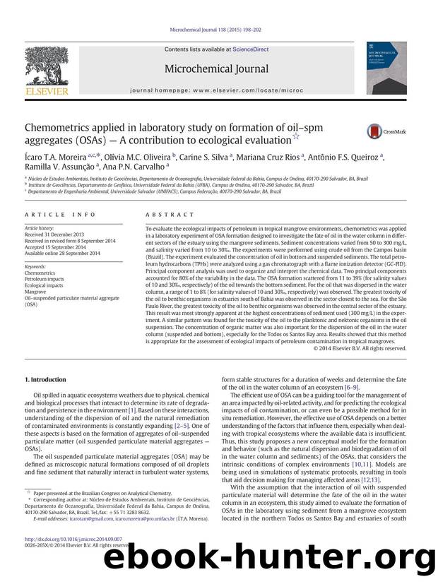 Chemometrics applied in laboratory study on formation of oilâspm aggregates (OSAs) â A contribution to ecological evaluation by unknow