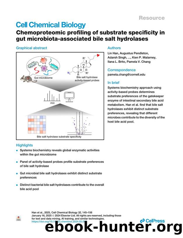 Chemoproteomic profiling of substrate specificity in gut microbiota-associated bile salt hydrolases by unknow