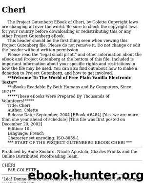 Cheri by Sidonie-Gabrielle Colette