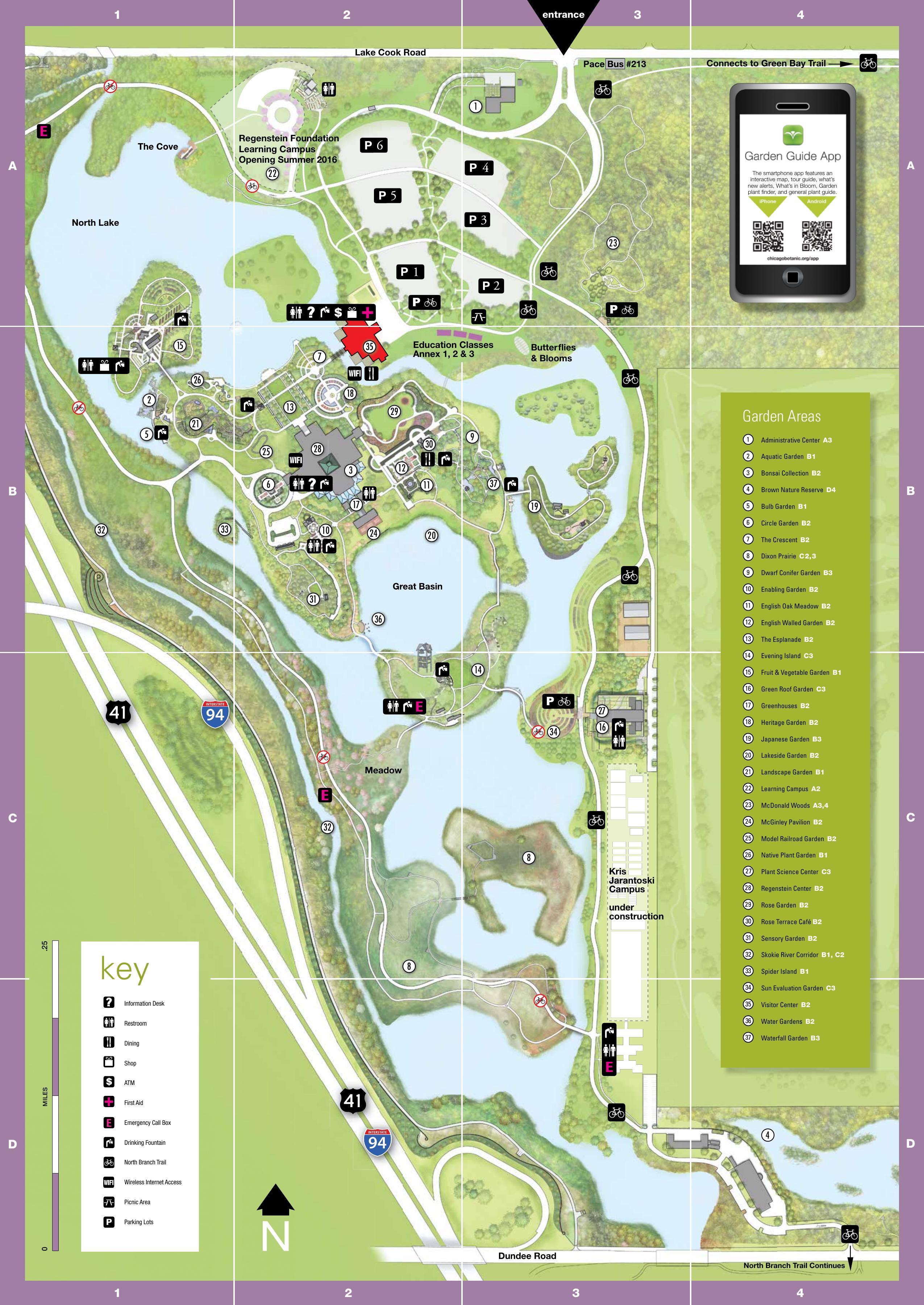 Chicago Botanic Garden Map by Unknown
