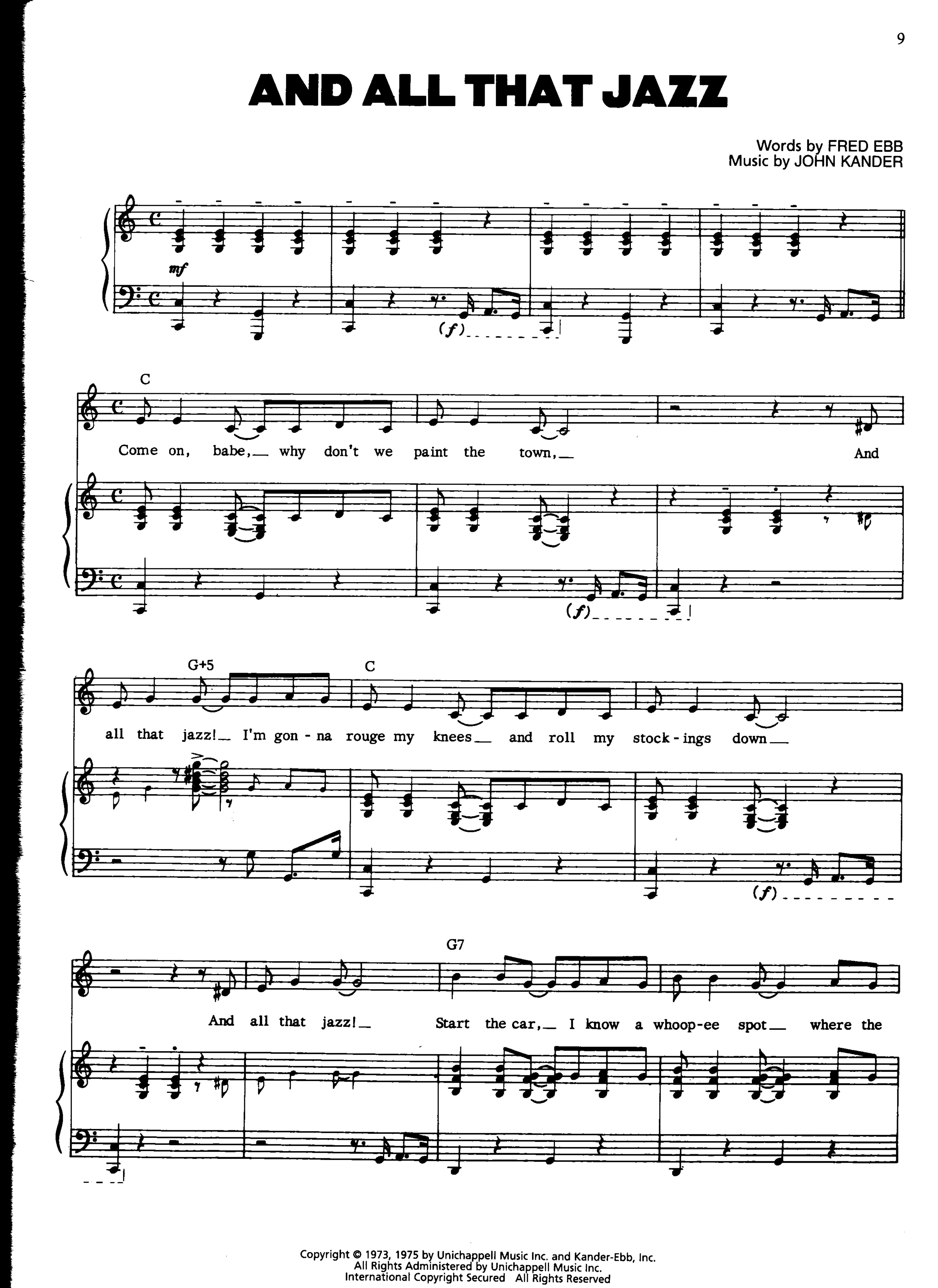 Chicago by Broadway Vocal Selection
