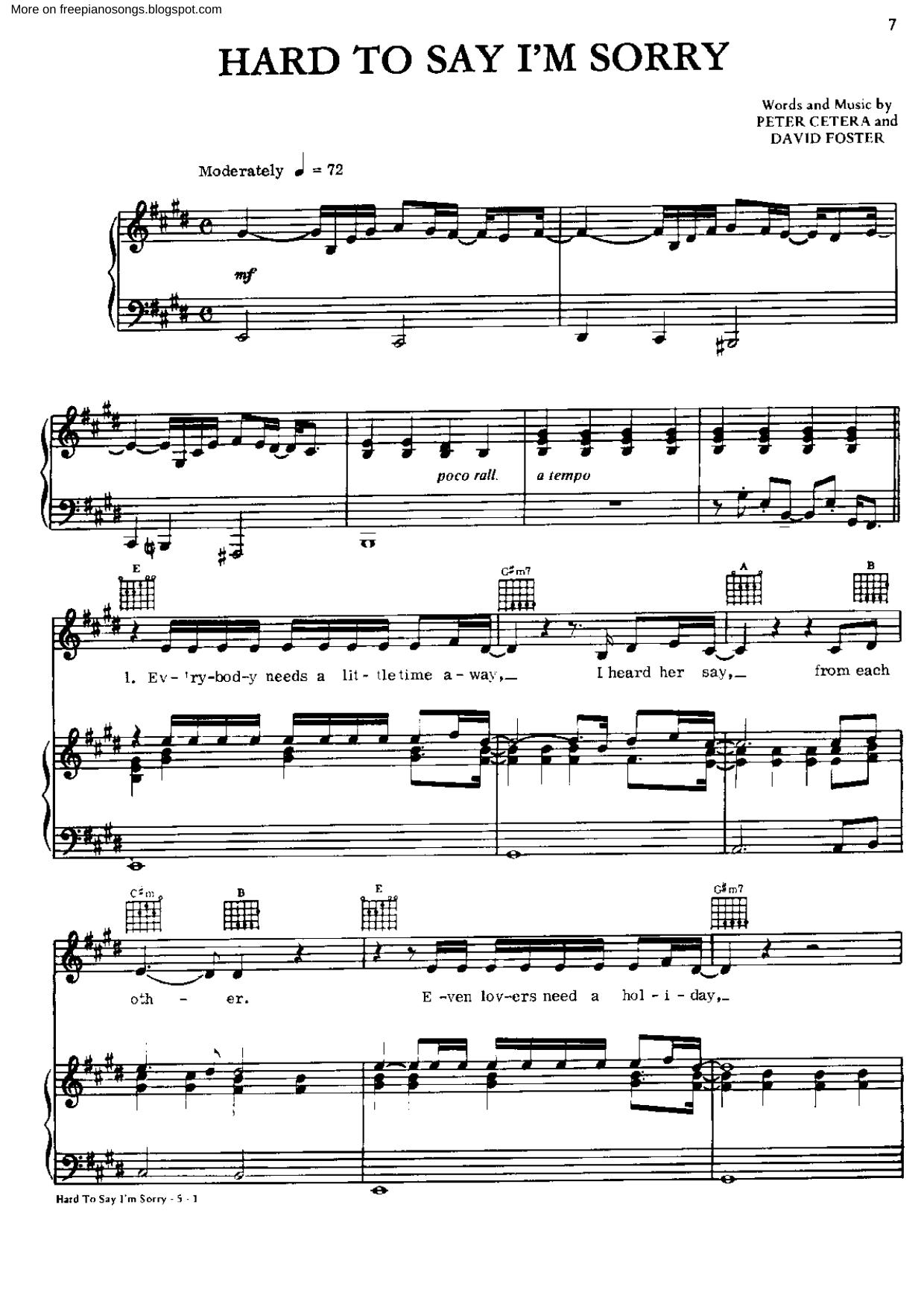Chicago by Hard To Say Im Sorry