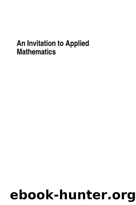 Chicone C. An Invitation to Applied Mathematics...2017 by 4<8=8AB@0B>@