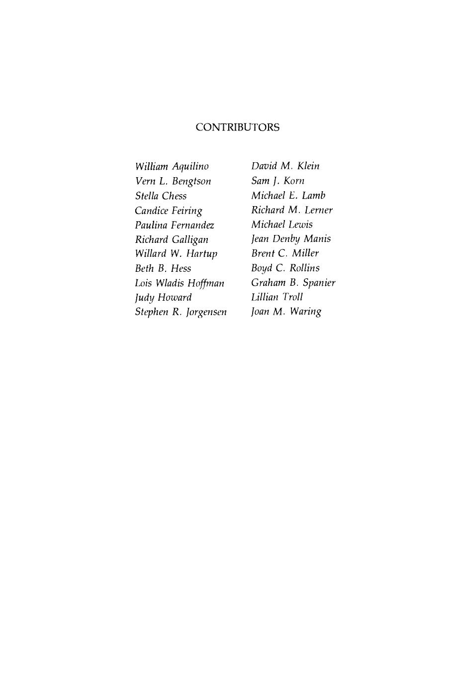 Child Influences on Marital and Family Interaction. A Life-Span Perspective by Richard M Lerner and Graham B. Spanier (Eds.)